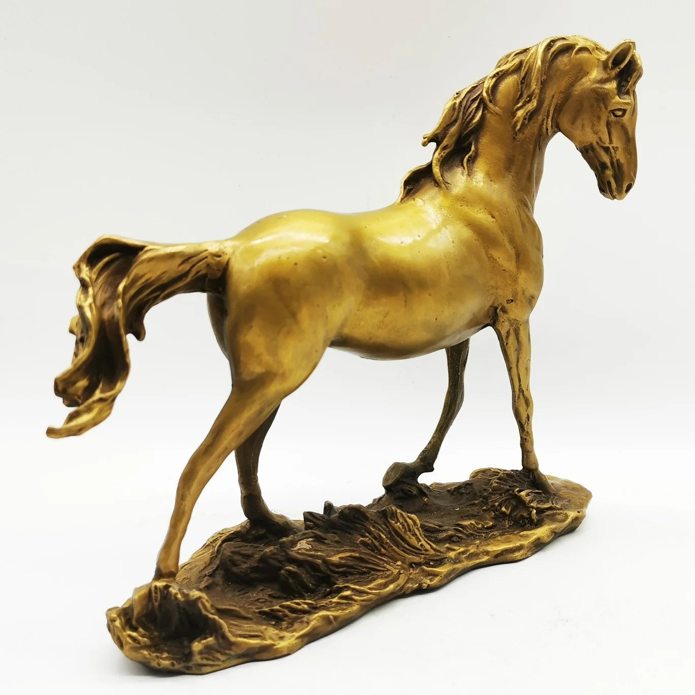 Living Room Decoration Copper Horse China's Brass Beautiful Horse Crafts Statues for Decoration Large Office Decor