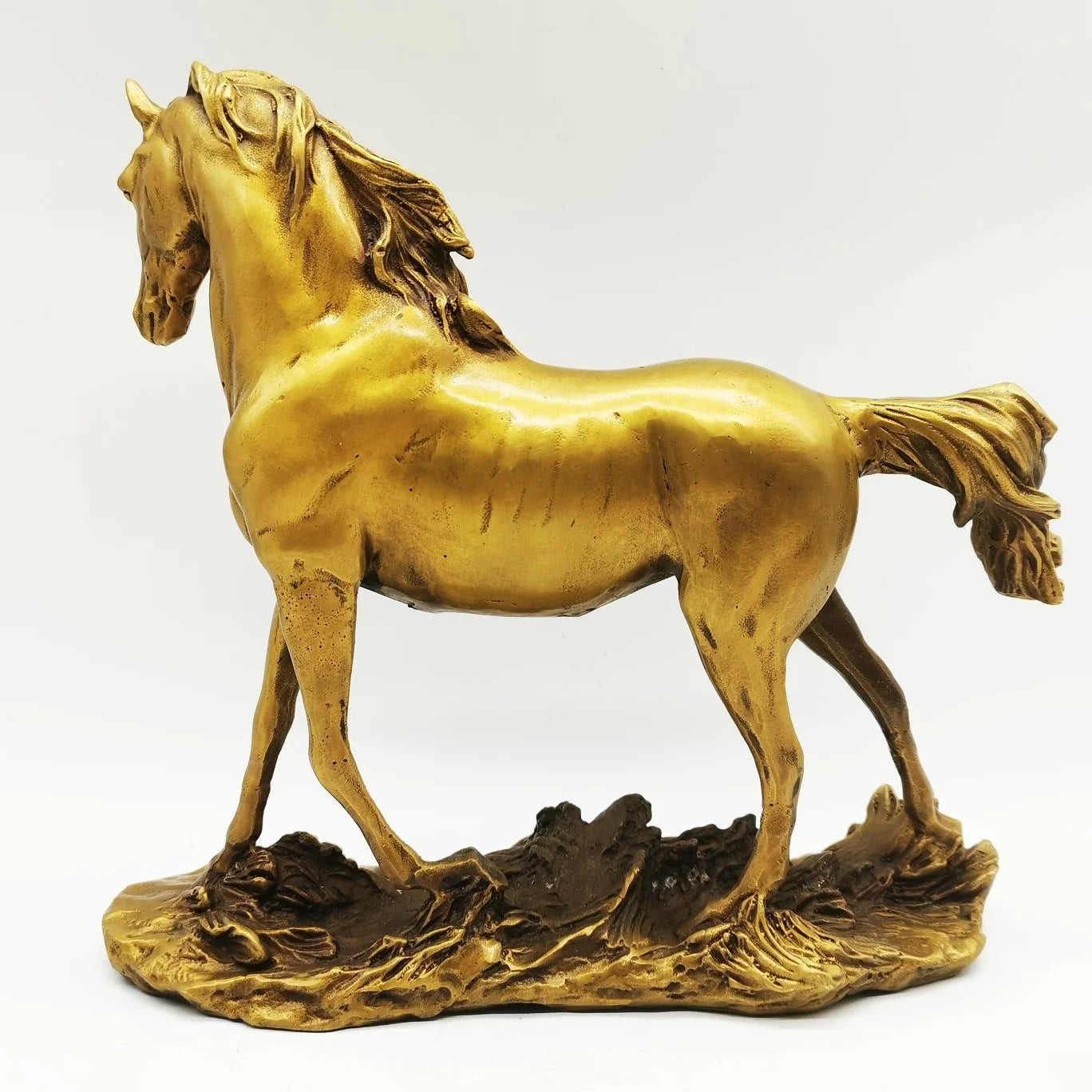 Living Room Decoration Copper Horse China's Brass Beautiful Horse Crafts Statues for Decoration Large Office Decor