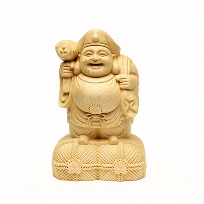 Lndia Big Black Sky Guardian God Solid Wood Statue，Solid Wood Carving  High-end Home Living Room Feng Shui Characters Idol