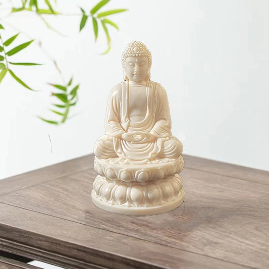 Lndia Shakyamuni Buddha Characters Statue  Resin Art Sculpture Founder of Buddhism Home Room Office Car Feng Shui Statue 4.5 in
