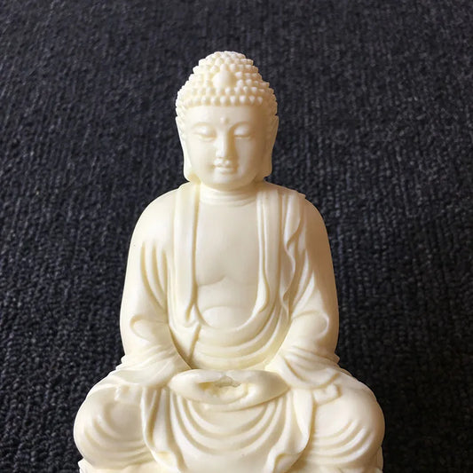 Lndia Shakyamuni Buddha Characters Statue  Resin Art Sculpture Founder of Buddhism Home Room Office Car Feng Shui Statue 4.5 in