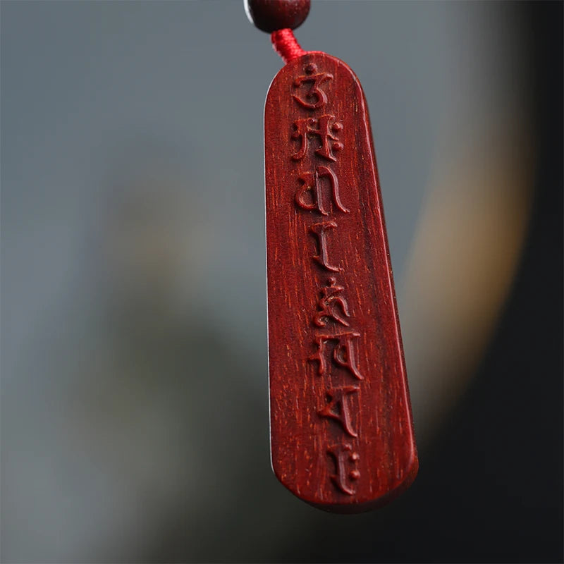 Lobular Rosewood 5cm Wood Sculpture Buddha Wooden sign Pendant Car Hanging Wall Decoration Office Decoration Home Décor