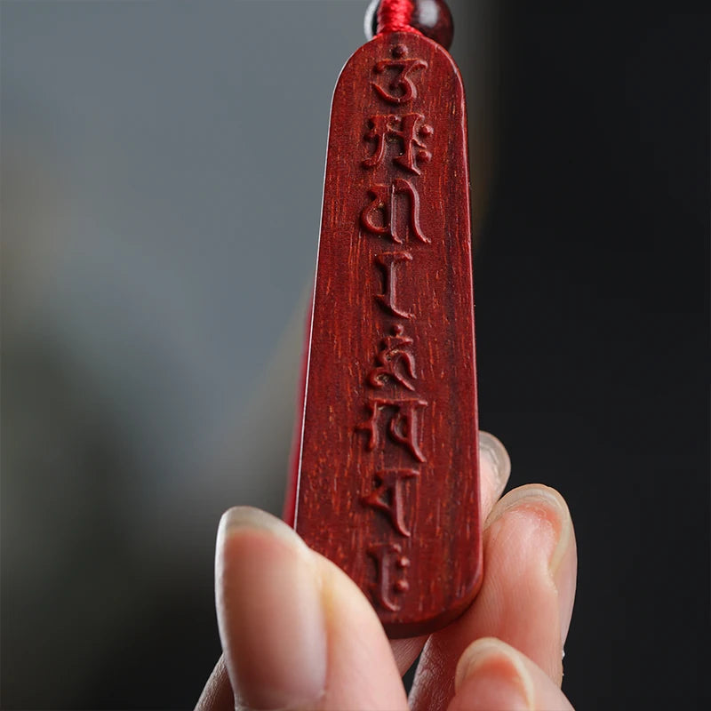 Lobular Rosewood 5cm Wood Sculpture Buddha Wooden sign Pendant Car Hanging Wall Decoration Office Decoration Home Décor