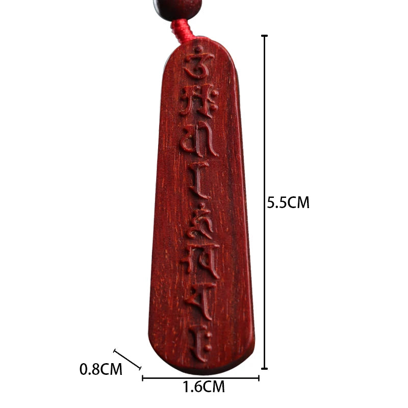 Lobular Rosewood 5cm Wood Sculpture Buddha Wooden sign Pendant Car Hanging Wall Decoration Office Decoration Home Décor