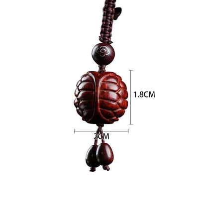 Lobular Rosewood  Real Wood Animal Sculpture Collection Bag Pendant Wood Statue Collection Rich Feng Shui Mascot Lucky deduction