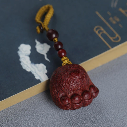 Lobular Rosewood Real Wood Wood Sculpture Lucky deduction Animal Sculpture Cat's Claw Wood Statue Lovely Bag Pendant Feng Shui