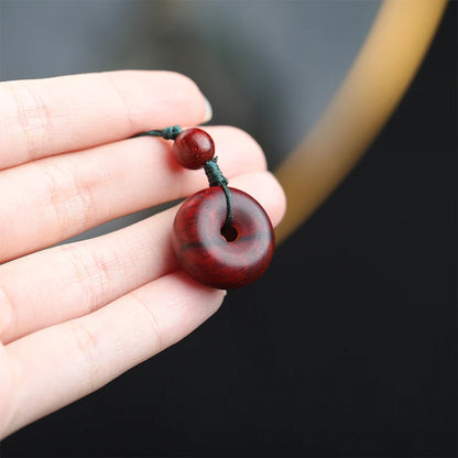 Lobular Rosewood Real Wood Wood Sculpture Traditional Chinese Car Hanging Bag Pendant Lucky deduction Feng Shui Lucky Collection