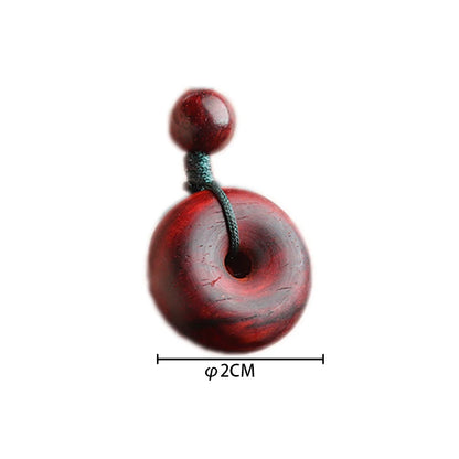 Lobular Rosewood Real Wood Wood Sculpture Traditional Chinese Car Hanging Bag Pendant Lucky deduction Feng Shui Lucky Collection