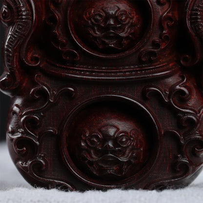 Lobular Rosewood Real Wood Wood Sculpture Traditional Chinese Collection Feng Shui Collection Lucky Office Decoration