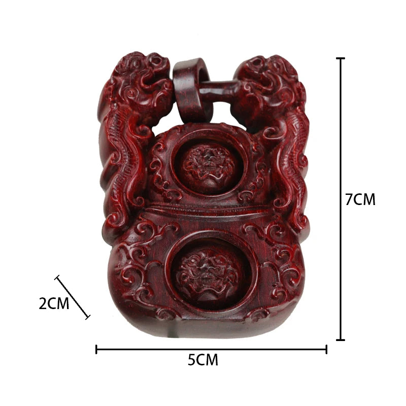 Lobular Rosewood Real Wood Wood Sculpture Traditional Chinese Collection Feng Shui Collection Lucky Office Decoration