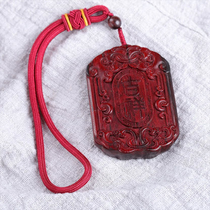 Lobular Rosewood  Ruyi Pendant Mascot Lucky deduction Lucky deduction Wooden sign Feng Shui Traditional Chinese Real Wood Wood S