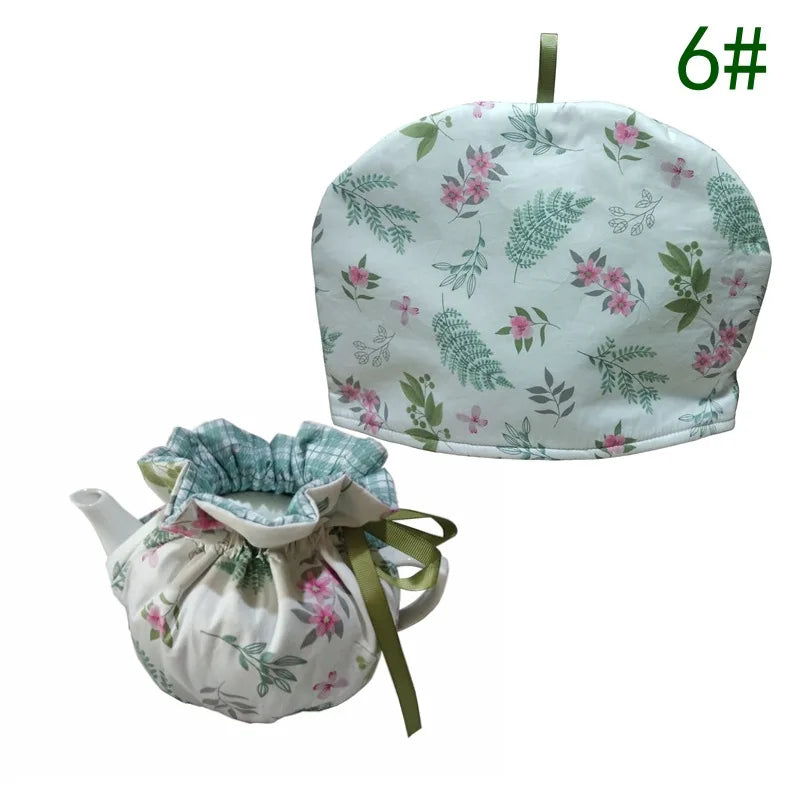 London Pottery Teapot Tea cosy White Wool Knit Cover kettle fabric cover Cute tea cozy Decoration Gifts One-piece Sweater Cover