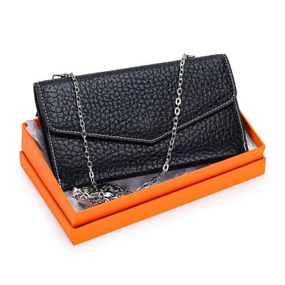 Long Leather Purse Women 2024 New Advanced First Layer Cowhide Hand Holding Fashion Small Crossbody Bag Gift Set Nice-lookin