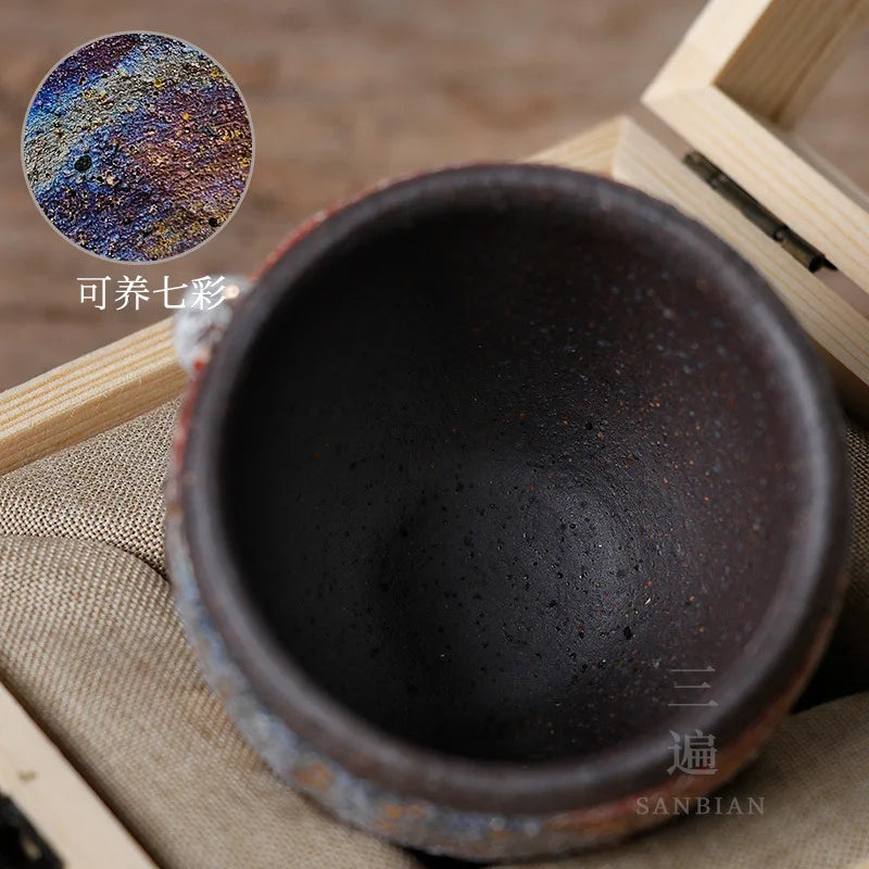 Lotus Firewood Tea Cup Rock Master Cup Porcelain Kung Fu Tea Set Tea Savoring Single Cup Supportable