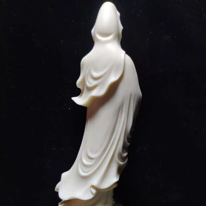 Lotus Guanyin buddha decorative figures statue Resin Art Sculpture, Home Living Room, Room Feng Shui Statues Free delivery