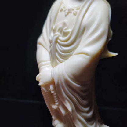 Lotus Guanyin buddha decorative figures statue Resin Art Sculpture, Home Living Room, Room Feng Shui Statues Free delivery