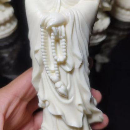 Lotus Guanyin buddha decorative figures statue Resin Art Sculpture, Home Living Room, Room Feng Shui Statues Free delivery