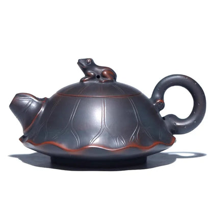 Lotus Leaves Frog Nixing Kettle(not Yixing) nixing Tao Pure Handmade Teapot for Dalongpao Gift Box Package Kung Fu Tea