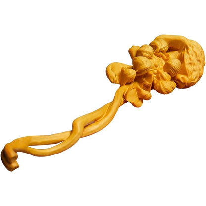 Lotus Ruyi-Feng Shui Wood Carving, Creative, Solid Wood, Living Room, Feng Shui Ornaments, Craft Carving, Pair Statues