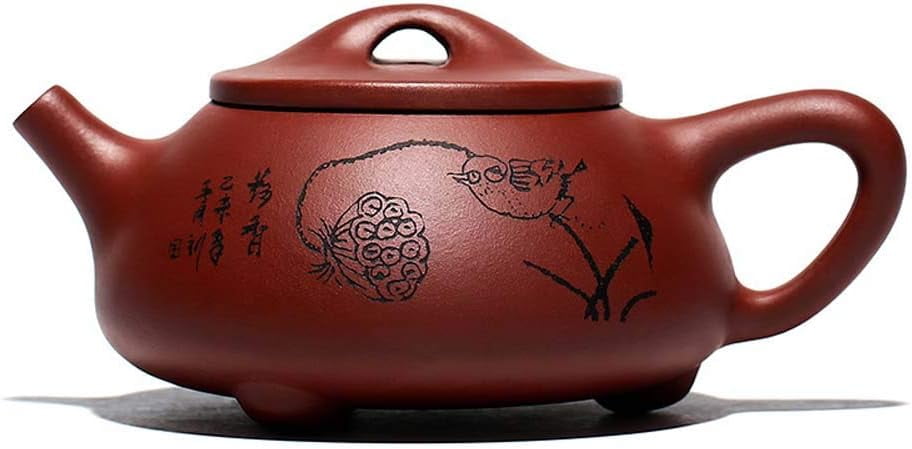 Lotus Teapot 9oz Chinese Yixing Zisha Clay Shipiao Pot Purple Mud Kungfu Tea Set Kettle