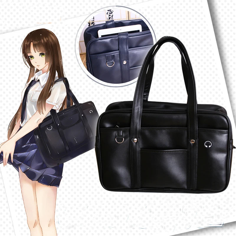 LoveLive Japanese Style Lolita School Student Bags JK Commuter Pu Leather Bag Bookbag Travel Messenger Bag Handbag