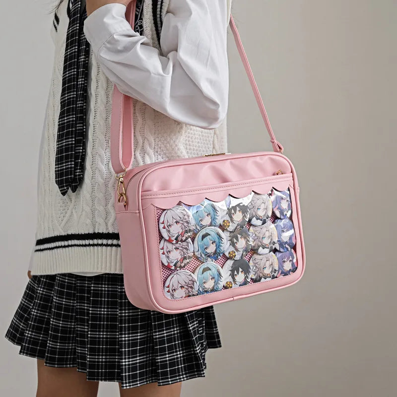 Lovelive Japan Style Lolita Girl JK Cute Shoulder Bags Students Kawaii HandBags Transparent Bookbags Laptop Itabags