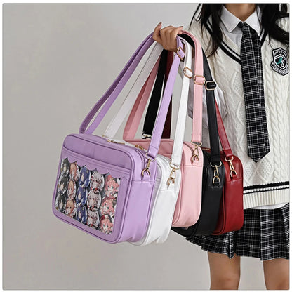 Lovelive Japan Style Lolita Girl JK Cute Shoulder Bags Students Kawaii HandBags Transparent Bookbags Laptop Itabags