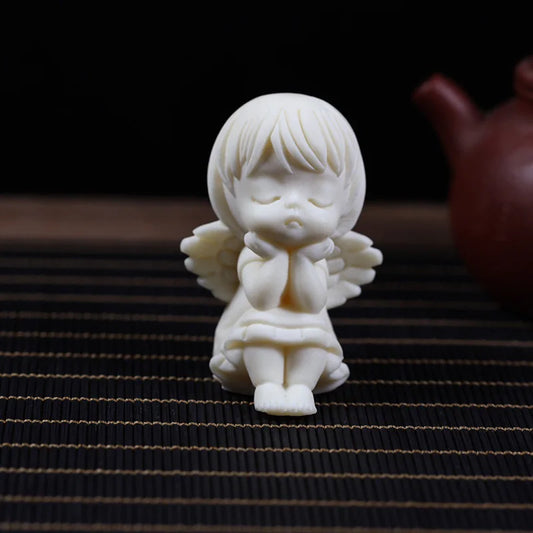 Lovely Angel Girl Characters Decorative Figurines Hand-carved European Style Home Room Office Car Decoration Statue