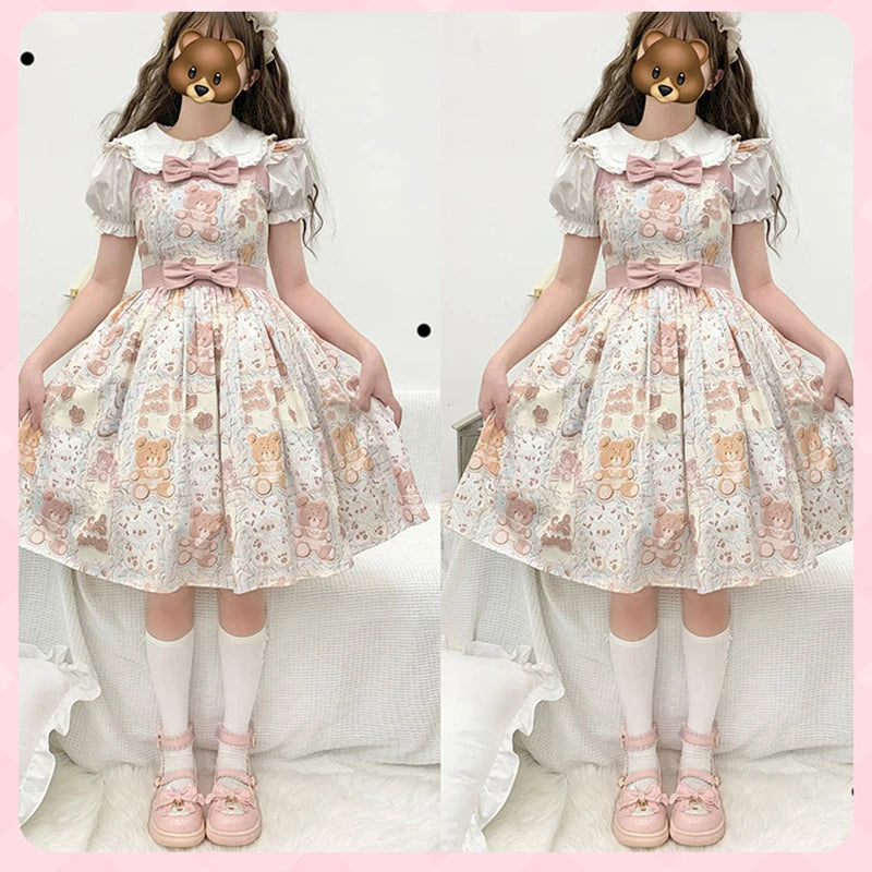 Lovely Girls Lolita Sweet Cat Bowknots Flat Shoes,Students School Cute Princess Mary Janes Big Head Antiskid Shoes