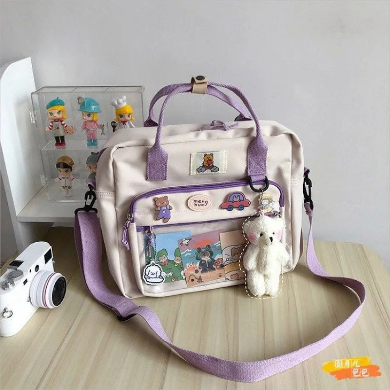 Lovely Japan Style Girl Lolita Cute JK Backpacks Students Transparent Window HandBags School Shoulder Bags