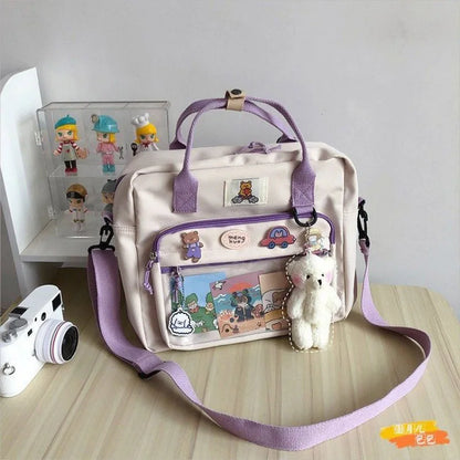 Lovely Japan Style Girl Lolita Cute JK Backpacks Students Transparent Window HandBags School Shoulder Bags