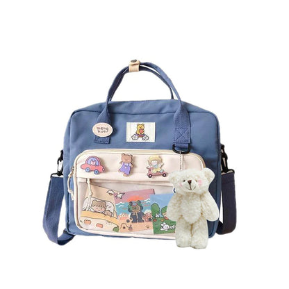 Lovely Japan Style Girl Lolita Cute JK Backpacks Students Transparent Window HandBags School Shoulder Bags