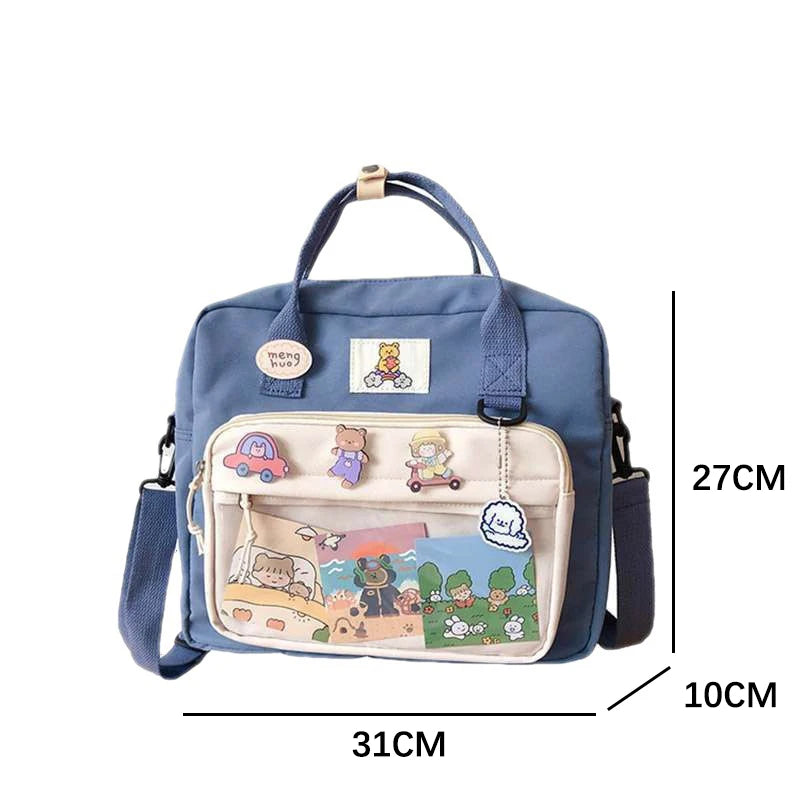 Lovely Japan Style Girl Lolita Cute JK Backpacks Students Transparent Window HandBags School Shoulder Bags