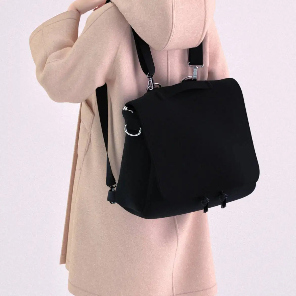 Lovely Japan Style Lolita Girl Backpacks Female Students Waterproof Sweet Solid Messenger Bags HandBags Anime