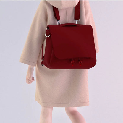 Lovely Japan Style Lolita Girl Backpacks Female Students Waterproof Sweet Solid Messenger Bags HandBags Anime