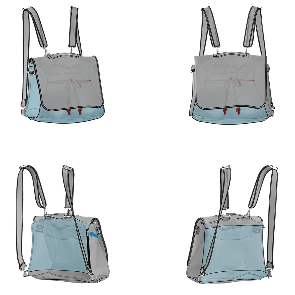 Lovely Japan Style Lolita Girl Backpacks Female Students Waterproof Sweet Solid Messenger Bags HandBags Anime