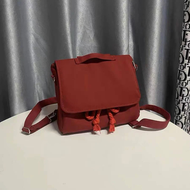 Lovely Japan Style Lolita Girl Backpacks Female Students Waterproof Sweet Solid Messenger Bags HandBags Anime