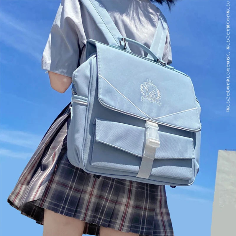 Lovely Japan Style Lolita Girl JK Backpacks Cute Students Embroidery ItBags School Briefcase HandBags
