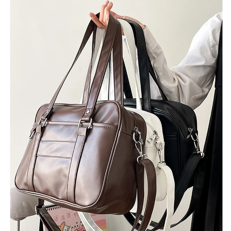 Lovely Japan Style Lolita Girl JK Basic HandBags Students PU Bookbags Star Shoulder Bags Anime Itbags