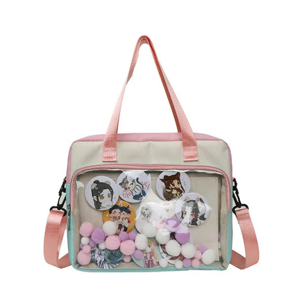 Lovely Japan Style Lolita Girl JK Itabags Shoulder Bags Students Transparent HandBags Tote Bolso Kawaii