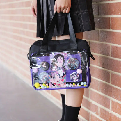 Lovely Japan Style Lolita Girl JK Itabags Shoulder Bags Students Transparent HandBags Tote Bolso Kawaii