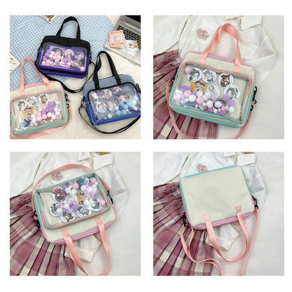 Lovely Japan Style Lolita Girl JK Itabags Shoulder Bags Students Transparent HandBags Tote Bolso Kawaii