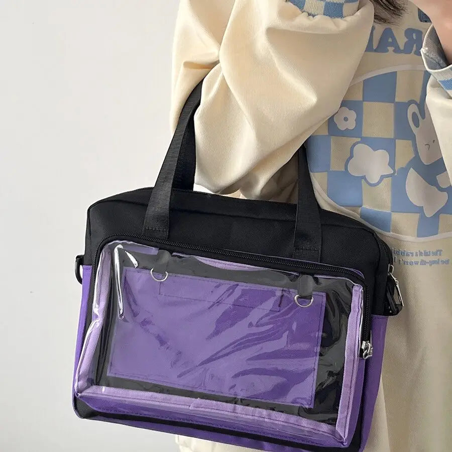Lovely Japan Style Lolita Girl JK Itabags Shoulder Bags Students Transparent HandBags Tote Bolso Kawaii
