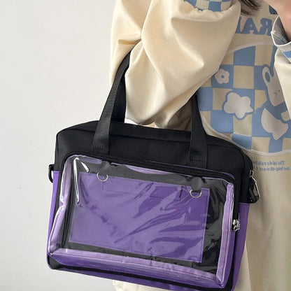 Lovely Japan Style Lolita Girl JK Itabags Shoulder Bags Students Transparent HandBags Tote Bolso Kawaii
