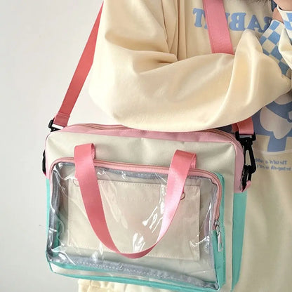 Lovely Japan Style Lolita Girl JK Itabags Shoulder Bags Students Transparent HandBags Tote Bolso Kawaii
