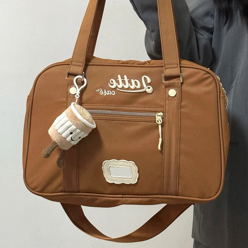 Lovely Japan Style Lolita Girl JK Shoulder Bags Students Kawaii Embroidery High-Capacity Bookbags HandBags