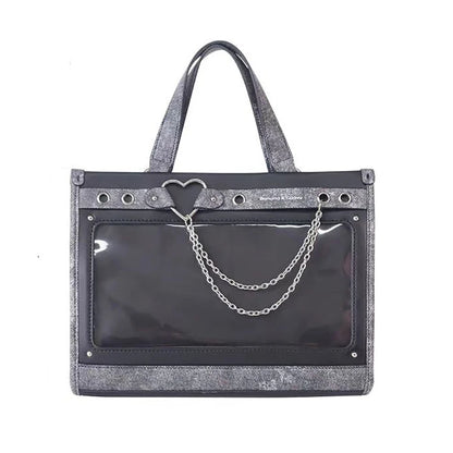 Lovely Japan Style Lolita Girls HandBags Sweet Students School Transparent Layer Chains Shoulder Bags Itabags