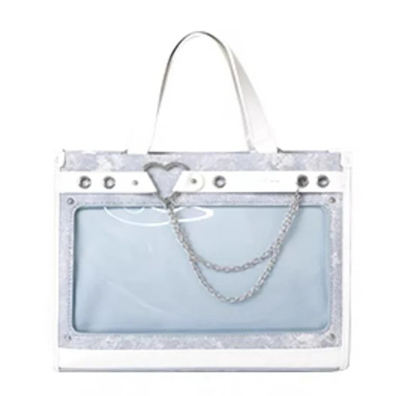 Lovely Japan Style Lolita Girls HandBags Sweet Students School Transparent Layer Chains Shoulder Bags Itabags