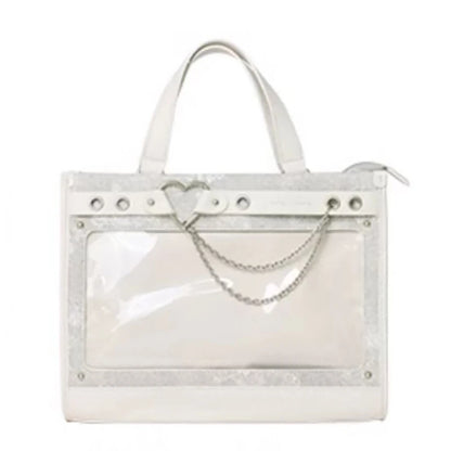 Lovely Japan Style Lolita Girls HandBags Sweet Students School Transparent Layer Chains Shoulder Bags Itabags
