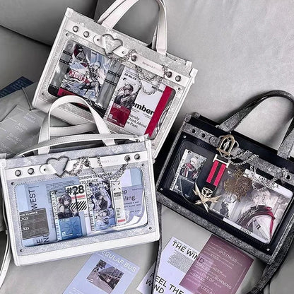 Lovely Japan Style Lolita Girls HandBags Sweet Students School Transparent Layer Chains Shoulder Bags Itabags